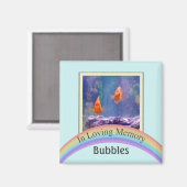  foto Huisdier Memorial (Aqua) Magneet (Voorkant / Achterkant)