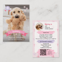 Foto Huisdier Ruilkaart, QR Code Therapiehond