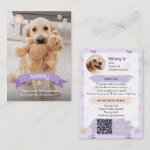Foto Huisdier Ruilkaart, QR Code Therapiehond