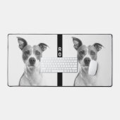 Foto Huisdieren Hond Zwart & Wit Creëer Uw Eigen Bureaumat (Keyboard & Muis)
