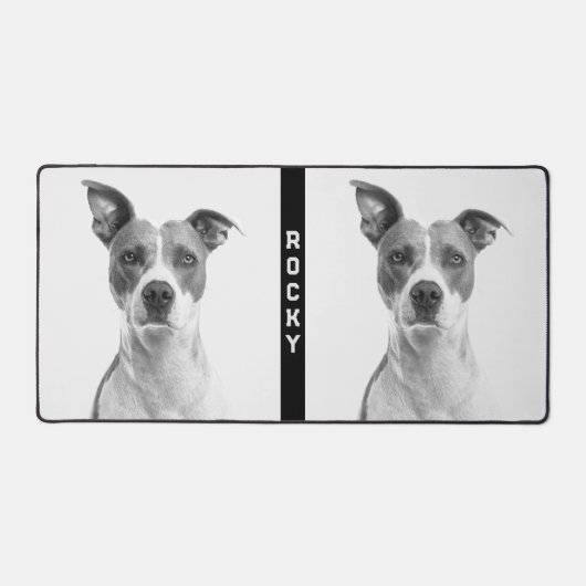 Foto Huisdieren Hond Zwart & Wit Creëer Uw Eigen Bureaumat (Voorkant)