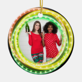 Foto: Hula Hoop kerstlampjaar Keramisch Ornament