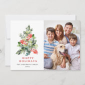 FOTO Hulstbes Kerstboom Groet Feestdagenkaart (Voorkant)