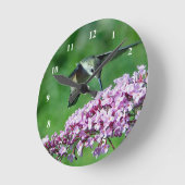 Foto Hummingbird Flowers Ronde Klok (Hoek)