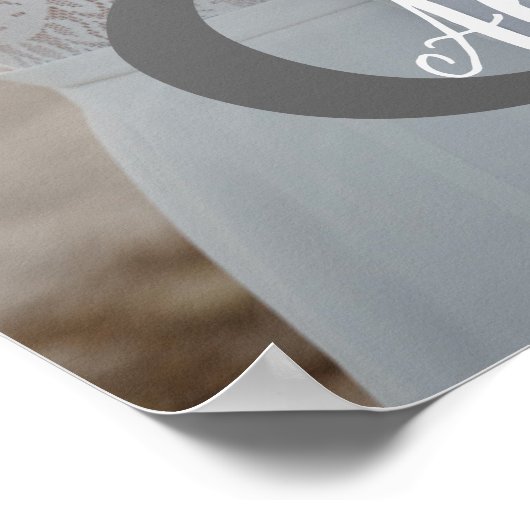 Foto Huwelijk Ampersand Welkom Poster (Hoek)