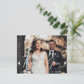 Foto Huwelijk Bedankt Briefkaart (Staand voorkant)