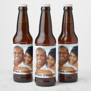 Foto Huwelijk Bruiloft Verloving Jubileum Bier Etiket