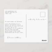 Foto Huwelijk Dank Je Briefkaart (Achterkant)