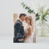 Foto Huwelijk Dank Je Briefkaart (Staand voorkant)