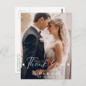 Foto Huwelijk Dank Je Briefkaart (Voorkant / Achterkant)