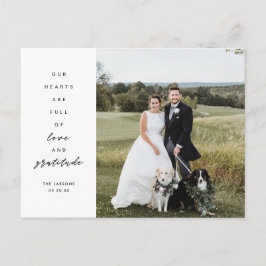 Foto Huwelijk Dank Je Wel Hartelijk  Briefkaart