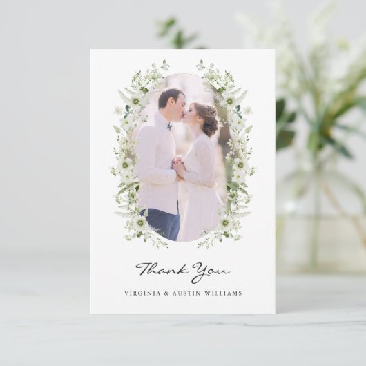 Foto Huwelijk Dankkaart Bedankkaart (Staand voorkant)