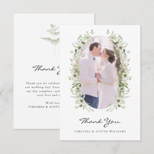 Foto Huwelijk Dankkaart Bedankkaart (Voorkant / Achterkant)