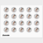 Foto Huwelijk Datum Besparen Ronde Sticker (Vel)