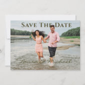 Foto Huwelijk Datum Besparen Save The Date (Voorkant)