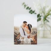 Foto Huwelijk of Feest Handgeschreven Dank Je Briefkaart (Staand voorkant)