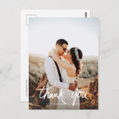 Foto Huwelijk of Feest Handgeschreven Dank Je Briefkaart (Voorkant / Achterkant)