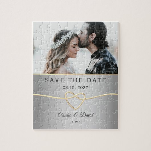 Foto Huwelijk Save The Date Legpuzzel (Verticaal)