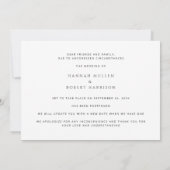 Foto Huwelijk Uitgesteld Eenvoudige Wijziging van  Aankondiging (Achterkant)