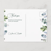 FOTO Huwelijks Dank Je Eucalyptus Bladeren Cadeau  Briefkaart (Achterkant)