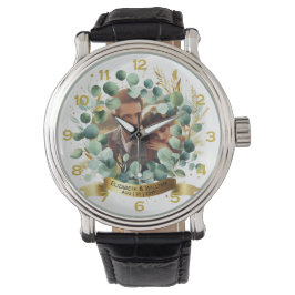 FOTO Huwelijks Dank Je Eucalyptus Bladeren Cadeau  Horloge