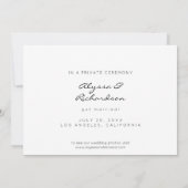 Foto Huwelijksaankondiging Black Typography Kaart (Achterkant)