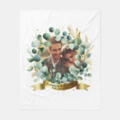 FOTO Huwelijkscadeau Passen getrouwd Jubileum Kopp Fleece Deken (Voorkant)