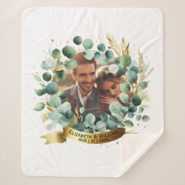 FOTO Huwelijkscadeau Passen getrouwd Jubileum Kopp Sherpa Deken