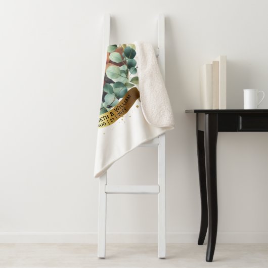 FOTO Huwelijkscadeau Passen getrouwd Jubileum Kopp Sherpa Deken (In situ)