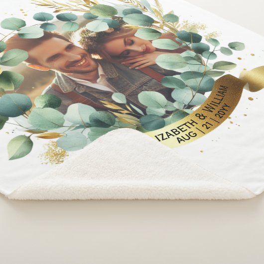 FOTO Huwelijkscadeau Passen getrouwd Jubileum Kopp Sherpa Deken (3/4)