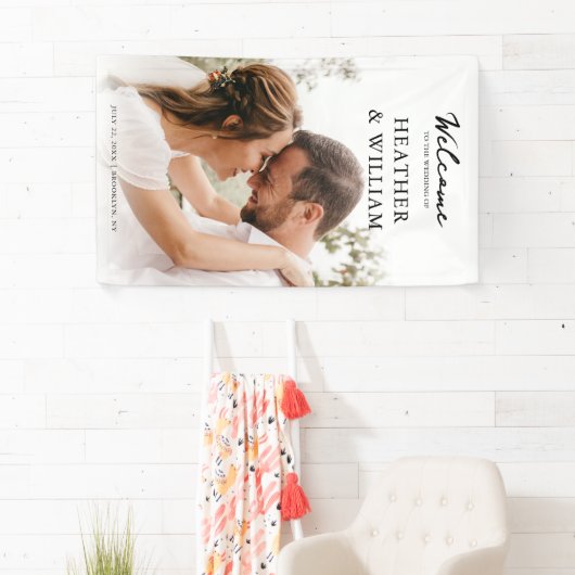 Foto Huwelijksceremonie Welkom Spandoek (Insitu)