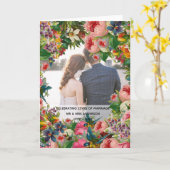 FOTO Huwelijkse Jubileum - Oude ROZEN Bloemstuk Kaart (Gele Bloem)