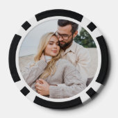 Foto Huwelijksgunst Zwart Wit Poker Chips (Achterkant)