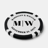 Foto Huwelijksgunst Zwart Wit Poker Chips (Enkel)