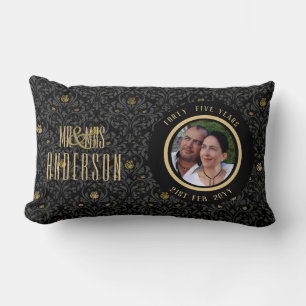 FOTO Huwelijksjubileum JUBILEUM Zwart Goud Versier Kussen