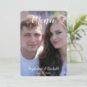 Foto Huwelijksmenu Kaart (Staand voorkant)