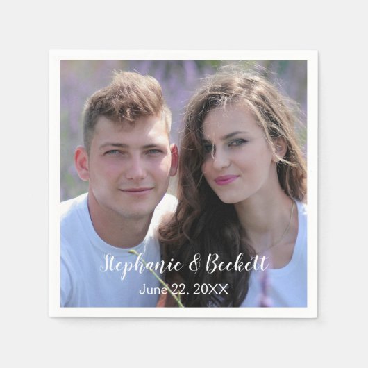 Foto Huwelijkspapier Servet (Voorkant)