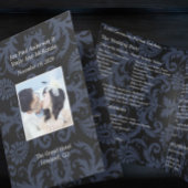 Foto Huwelijksprogramma Navy Blue & White Damask