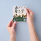 Foto Huwelijksuitnodiging JUNIPER GREEN Modern Flyer (Hand)