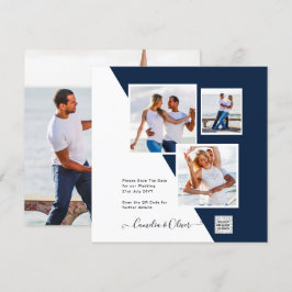 FOTO Huwelijksuitnodiging QR Code Bewaar Datum BLA Kaart