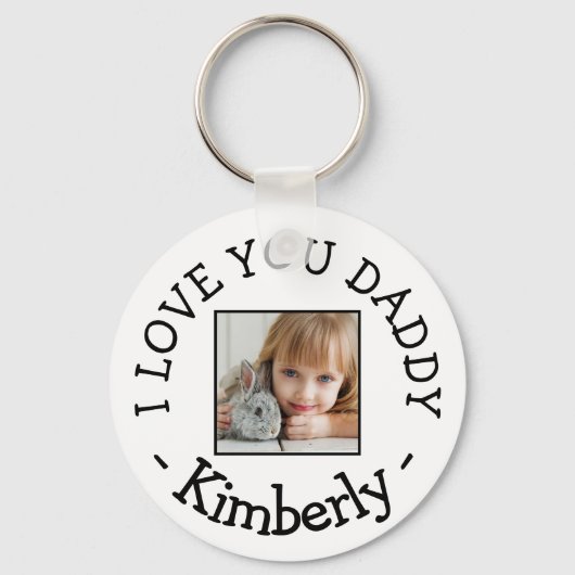 Foto 'I LOVE YOU DADDY' Sleutelhanger (Voorkant)