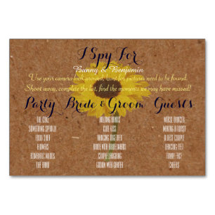 Foto I Spy Weduwschap Place Setting Table Game Kaa Kaart