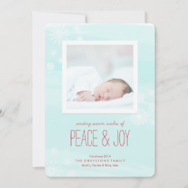 Foto Ice Blue Peace & Joy Feestdagenkaart