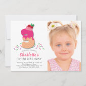 Foto Ice Cream 3rd Verjaardag Uitnodiging (Voorkant)