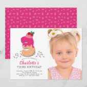 Foto Ice Cream 3rd Verjaardag Uitnodiging (Voorkant / Achterkant)