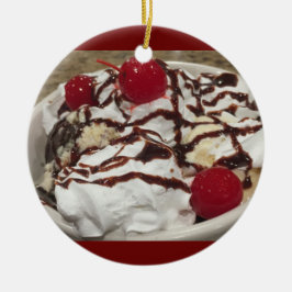 Foto Ice Cream Sundae Keramisch Ornament