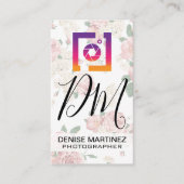 Foto-icoon van sociale media |  bloemen visitekaartje (Voorkant)