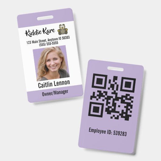Foto-ID Badge (Voor- en achterkant)