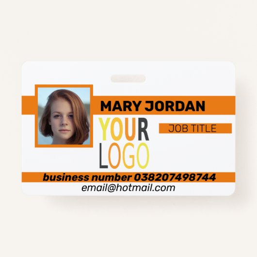 Foto-ID-badge Badge (Voorkant)