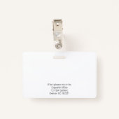 Foto-ID-badge Badge (Achterkant met clip)